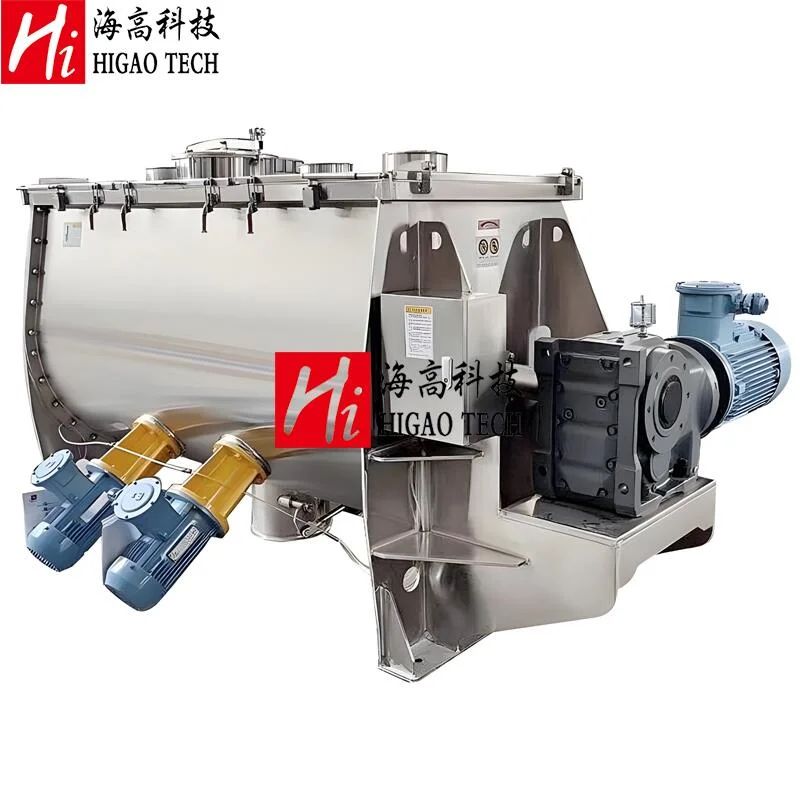 50-30000L Industrial Horizontal Ribbon Mixer for Organic Colorful Rice Mixing