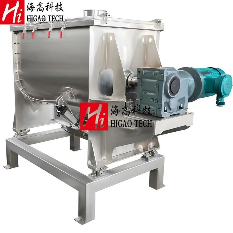 50-30000L Industrial Horizontal Ribbon Mixer for Organic Colorful Rice Mixing