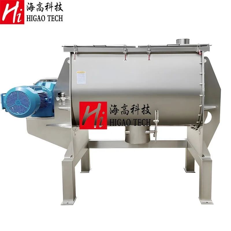 50-30000L Industrial Horizontal Ribbon Mixer with Liquid Spray for Phamaceutical Powder