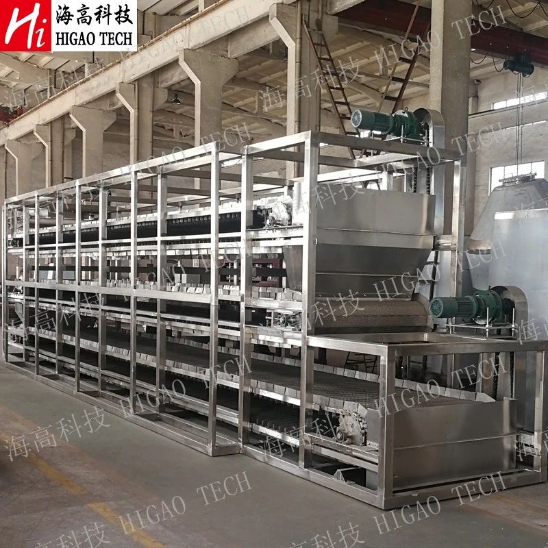 Continuous Mesh Belt Ginger Drying Machine for Commercial Dried Cardamum Turmeric