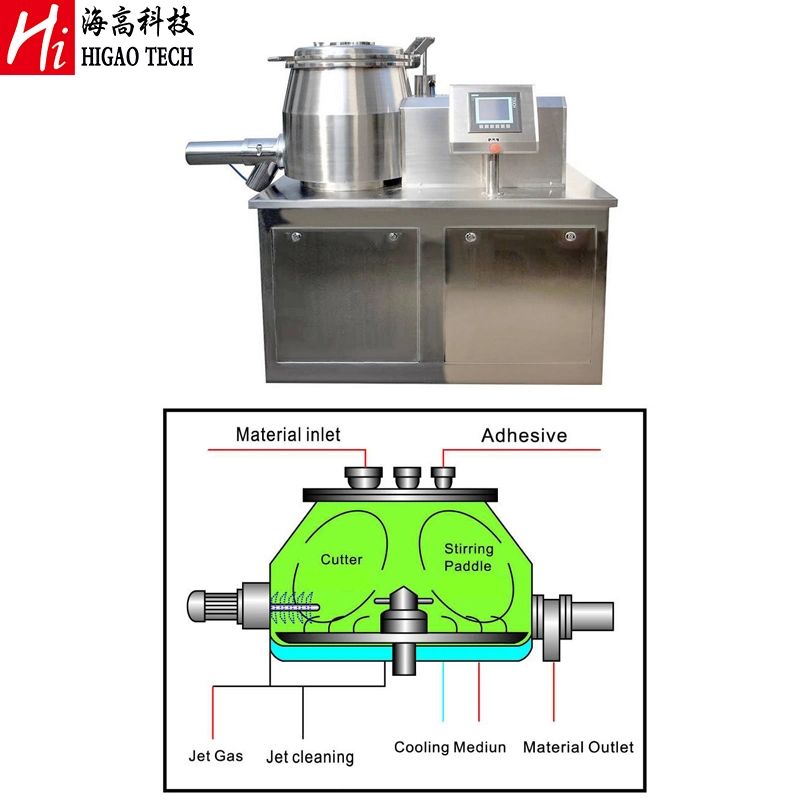 Pharmaceutical Wet Powder Granule High Speed Rapid Shear Mixer Wet Granulator Machine