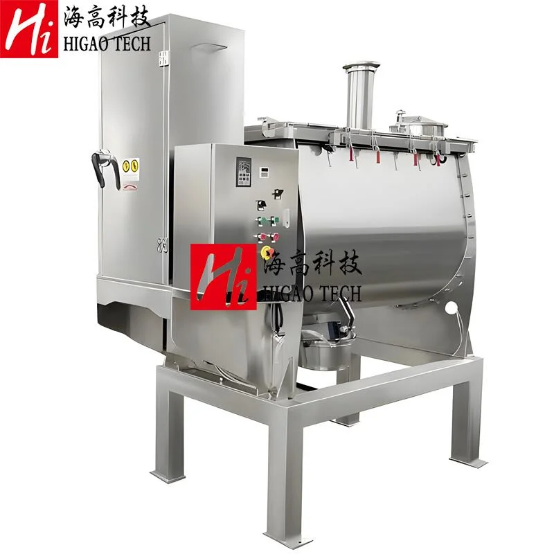 Industrial Horizontal U Shaped Ribbon Paddle Shape Food Industry Bulk Solid Powder Mixer