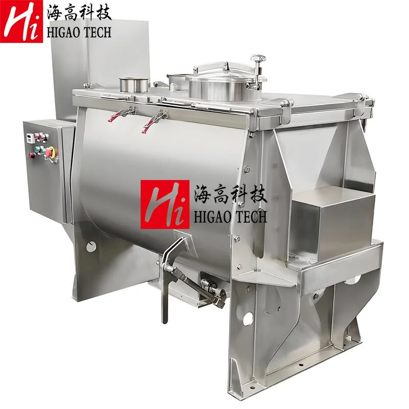 Industrial Horizontal U Shaped Ribbon Paddle Shape Food Industry Bulk Solid Powder Mixer