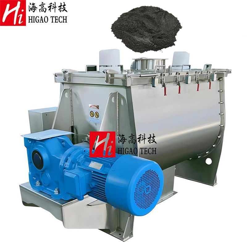 Carbon Black Calcium Carbonate Chemical Powder Ribbon Paddle Mixer Machine