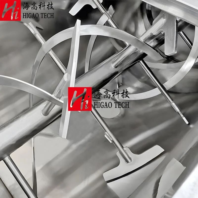 Horizontal Feed Powder Mixing Machine Ribbon Paddle Blender for Sale