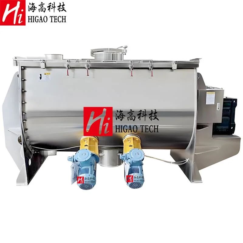 Industrial Chemical Food Dry Powder Horizontal Ribbon Paddle Mixer