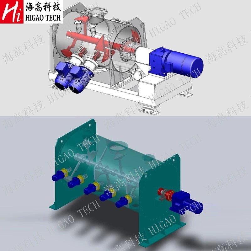 50-30000L High Shear Plough Mixer for Face Powder with Perfume Spraying