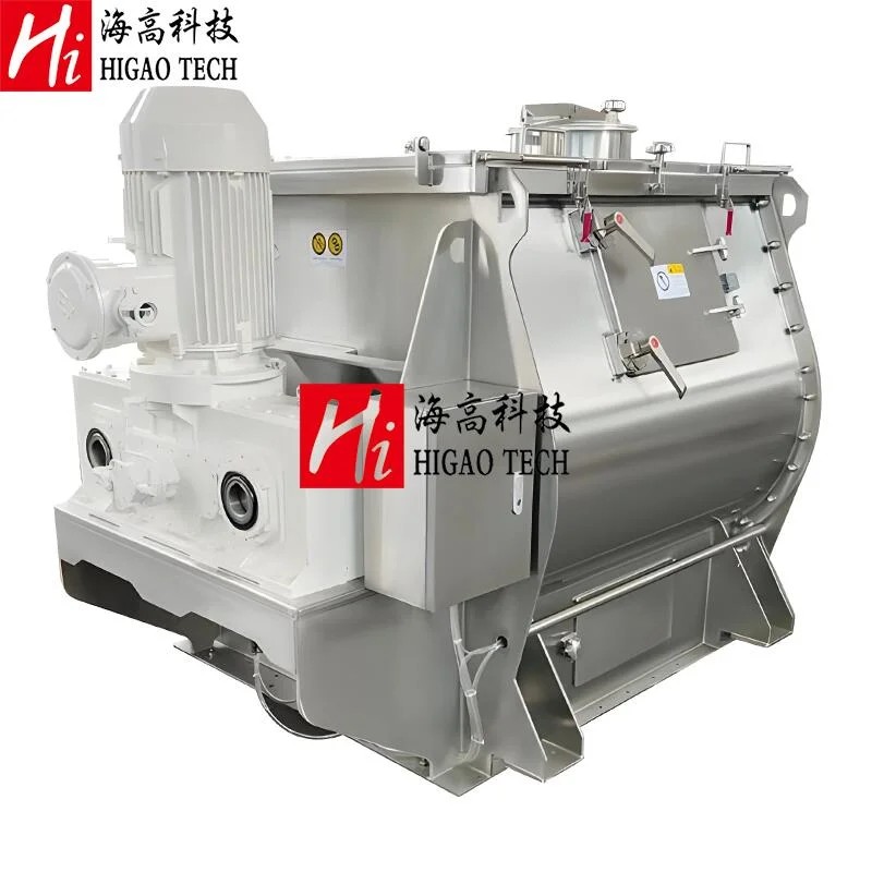 Double Shaft Paddle Mixer with Heating Jacket and Liquid Spray