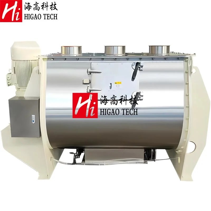 Double Shaft Paddle Mixer with Liquid Oil Spray System