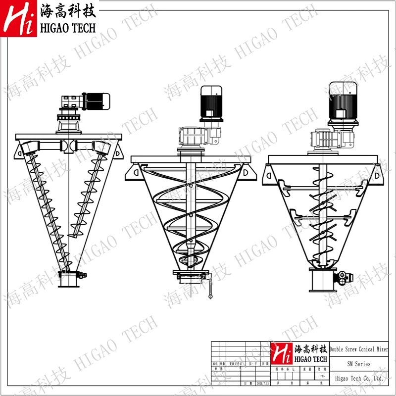 Vertical Twin Screw Cone Mixer for Particles Mixing