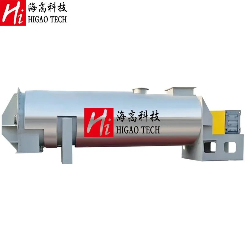 Industrial Continuous Single Shaft Paddle Powder Mixer with Spraying