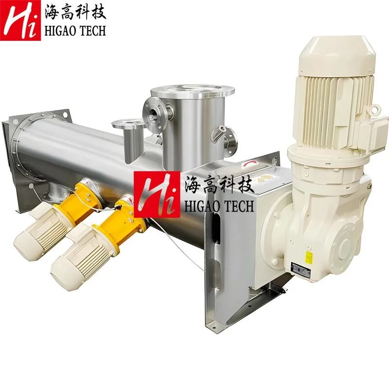 High Speed Continuous Double Shaft Mixer Paddle Organic Fertilizer Horizontal Mixer