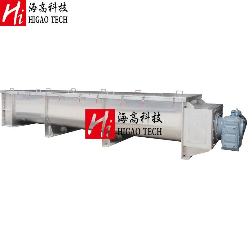 High Speed Continuous Double Shaft Mixer Paddle Organic Fertilizer Horizontal Mixer