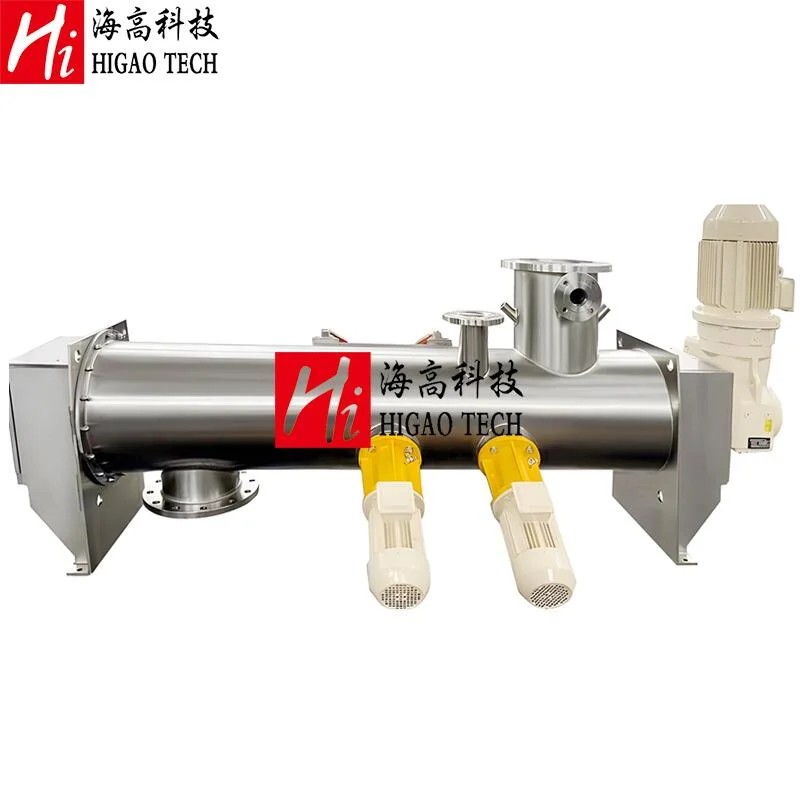 High Speed Continuous Double Shaft Mixer Paddle Organic Fertilizer Horizontal Mixer