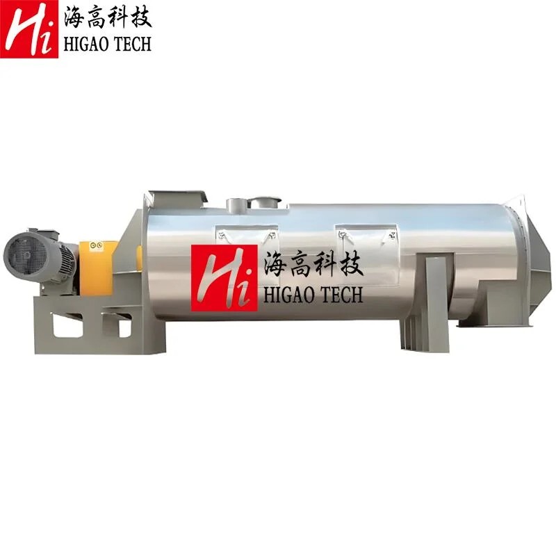 Continuous Double Shaft Roller Doubl Shaft Mixer Fertilizer Raw Materials Blender Horizontal